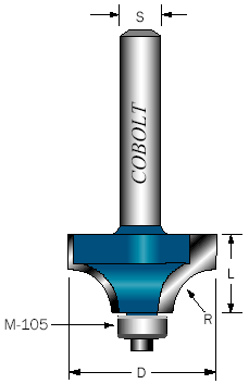 KVARTSSTAVFRÄS COBOLT  R:20 MM