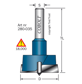 KVISTBORR/BESLAGSFRÄS COBOLT D=26mm, S=8mm