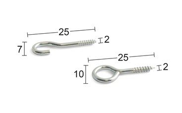ÖGLA + KROK FÖR GARDINSPIRAL 20-Pack