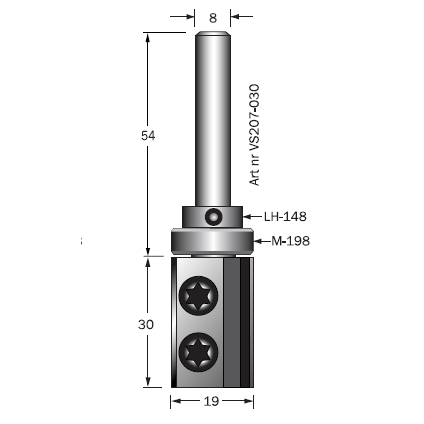 KANTFRÄS MED VÄNDSKÄR COBOLT VS207-030