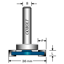 SKIVNOTFRÄS COBOLT  L=3,6 / F=4, D=36