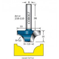 RADIEFRÄS MED BOTTENSKÄR COBOLT 216-110   S=8MM R=10