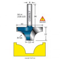 RADIEFRÄS MED BOTTENSKÄR COBOLT 216-115   S=8MM R1=5 