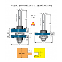 SPONTFRÄSSATS COBOLT L=22,7 mm, F=9,5