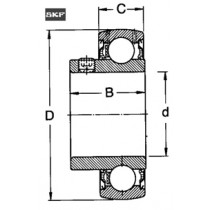 INSATSLAGER SKF YAT203