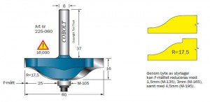 FRISFRÄS COBOLT F=25, D=60, L=9