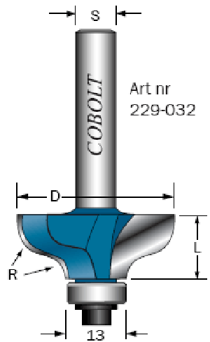 KANTPROFILFRÄS COBOLT  D:32, R:4,8