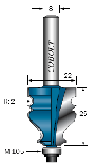 PROFILFRÄS D: 22, L: 25