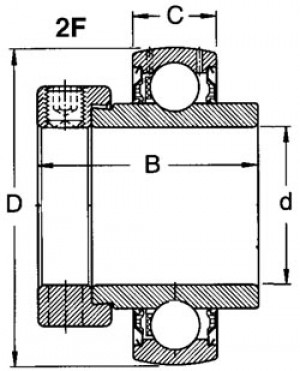 INSATSLAGER YEL205 SKF